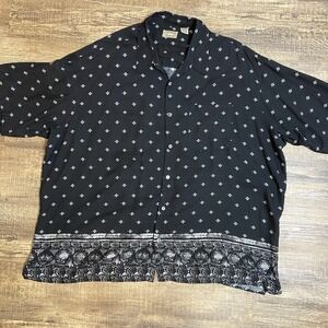 Vintage Natural Issue 3XL Rayon Shirt Geometric 90s Resort Y2K Retro Streetwear